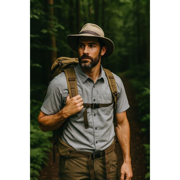 KUHL Gray Button Up Hiking Short Sleeve Shirt Top   Mens Size XL - Picture 1 of 8